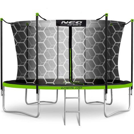 Cama elástica de jardín de 435 cm (14 pies) con red interior y escalera Neo-Sport (1/5)