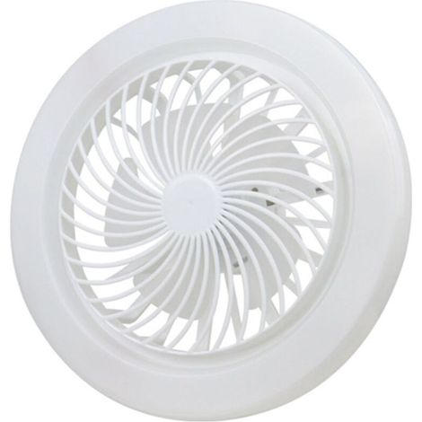 Lampe ventilateur E27 silencieuse, plafonnier pour bureau ou salle à manger, lumière blanche (1/5)