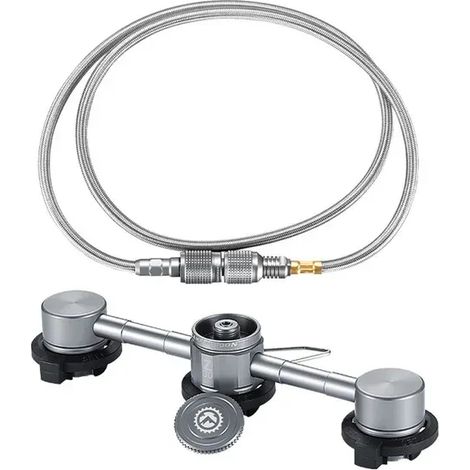 Adaptateur butane 3 en 1, tuyau d'extension, adaptateur pour four à gaz, embout de conversion pour cartouche de gaz, réchauds portables à butane de type bouteille (1/5)