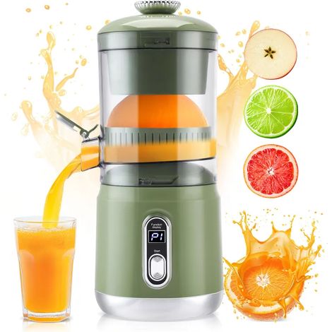 Extracteur de jus sans fil (110 mm) pour fruits et légumes – Rechargeable par USB, 3 vitesses – Idéal pour les voyages, le camping et le bureau – Montage facile (1/5)
