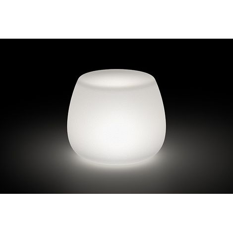 EURO3PLAST SGABELLO BOOM BASSO POLIETILENE 51X40H WHITE LIGHT USO ESTERNO SENZA (1/3)