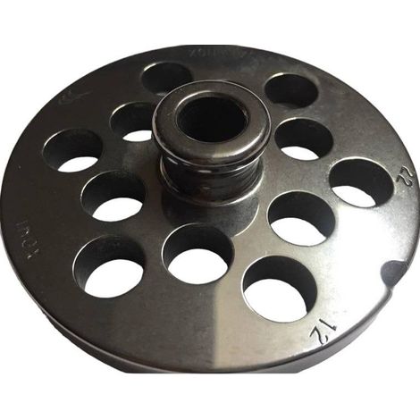 Salvinox piastra con mozzo per tritacarne 22 foro 12 ,acciaio inox auto affilanti qualità professionale