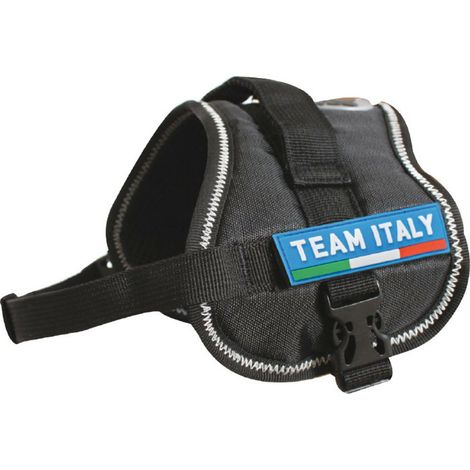 Pettorina Hiking Basic nero in nylon per cani: 64-84 cm