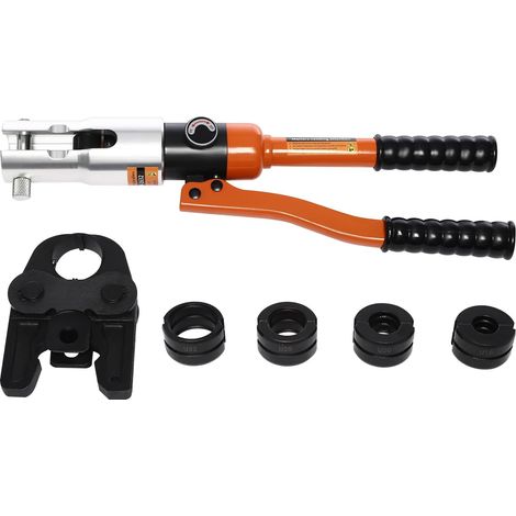 Pince à sertir hydraulique, 10 tonnes, outil de sertissage avec matrices en U U16-U32 et système anti-fuite, outil de pressage hydraulique professionnel pour tuyaux en PEX et en aluminium en plastique (1/5)