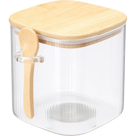 Barattolo di vetro con cucchiaio da 750 ml (1/4)