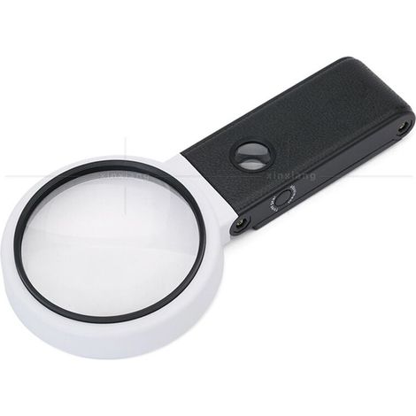 Grande loupe 4.35in 3.5X 25X avec lumière et Support, loupe Lumineuse LED Portable Debout, loupe de Lecture Pliante avec pour Les Seniors Lire, Point de Croix, Carte, Bijoux-LIAIKI (1/4)