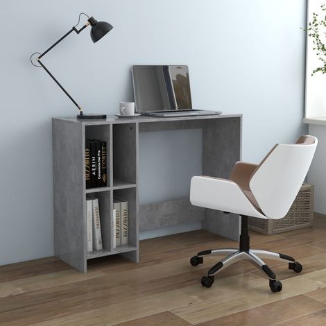vidaXL Notebook Desk Concrete Grey 102,5x35x75 cm Engineered Wood