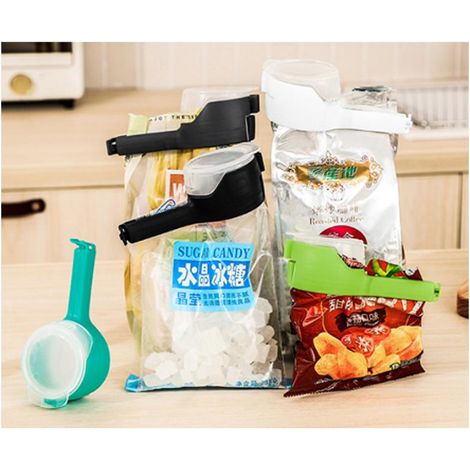 Lot de 10 pinces de fermeture alimentaire, pinces de fermeture réutilisables en plastique pour sacs de cuisine, idéales pour emballer des bonbons (couleur aléatoire) (1/5)