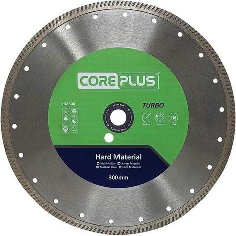 CorePlus HM300 Hard Material Turbo Diamond Blade 300mm CORDBHM300 (1/2)