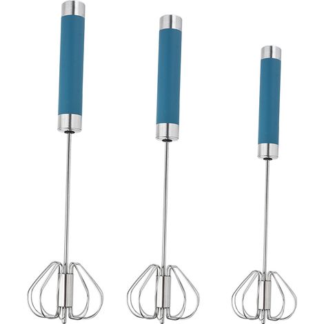 Fouet À Œufs - Acier Inoxydable - 25,5 cm 30,5 cm 35,5 cm - Manuel Semi-automatique - Cuisine Professionnelle Et Domestique - Lot De 3 (1/5)