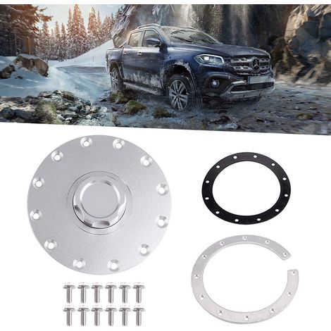 Livraison directe de pièces de modification automobile, bouchon de réservoir de carburant auxiliaire intégré en alliage d'aluminium, couvercle de réservoir de carburant (1/5)