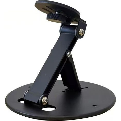 Support de table de projecteur universel pliable rond noir avec plusieurs charnières, angle réglable et vis de 1/4 pouce pour mini projecteurs, caméras et lumières vidéo Home Cinéma (1/4)