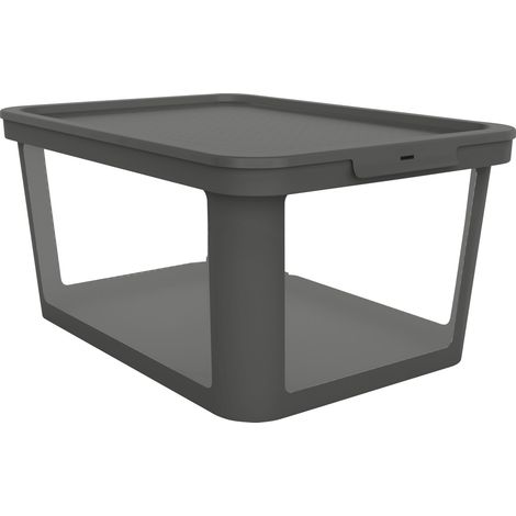 Rotho Aufbewahrungsbox Albris mit Deckel 57 x 39 cm 45 L schwarz Aufbewahrungsbox (1/3)