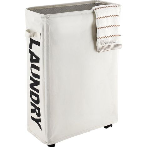 Panier à linge à roulettes style japonais, panier à linge en tissu Oxford, panier de rangement pour vêtements, panier de rangement pour tapis de yoga (1/5)