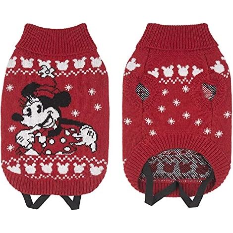 CERDÁ - FORFANPETS PULL OVER EN TRICOT POUR CHIEN MINNIE MOUSE - LICENCE OFFICIELLE DISNEY