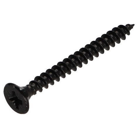 VBA Vis bois agglo Tête fraisée Pozi N°2 4X45 Filetage total Acier zingué noir-500 pièces