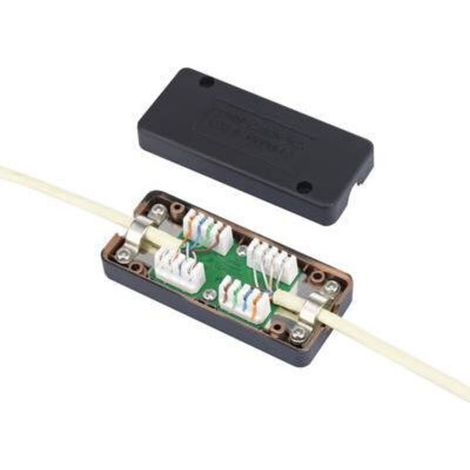 Boîtier de connexion RJ45 pour câbles Cat 6a – Compatible W717851, étanche et robuste, montage mural ou encastré (1/4)