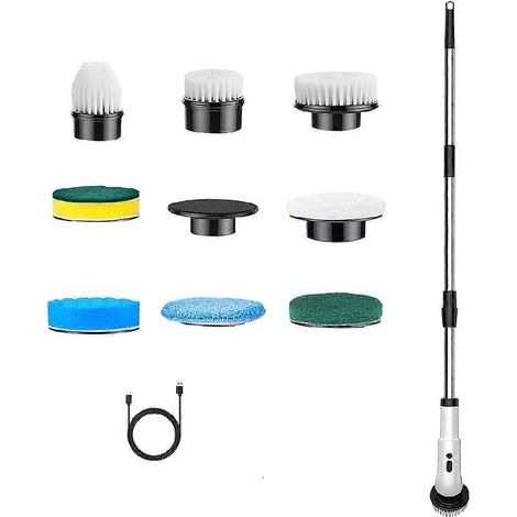 8-in-1 kabellose elektrische Reinigungsbürste, Multifunktionsbürste zur Reinigung von Badezimmerböden und Badewannen (1/5)