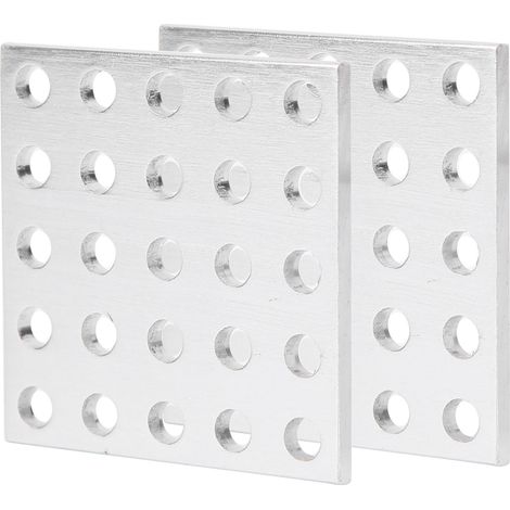 2 panneaux grillagés en aluminium, pièces industrielles 3116-0040-0040, 5 x 5 trous (1/5)