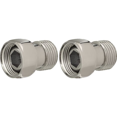 Raccord pour tube en acier GZ1/2" x M22X1,5 chrome LUXRAD 2 pièces (1/2)