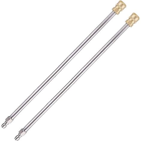 Lot de 2 rallonges de nettoyeur haute pression, outils de nettoyage de gouttière, lance télescopique de rechange, buses de nettoyage de fenêtre (1/5)