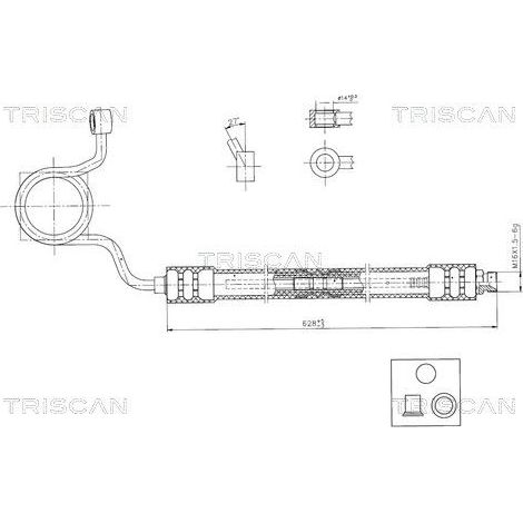 Tuyau hydraulique, direction TRISCAN 8516 29084 AUDI 4A1 422 893 AA