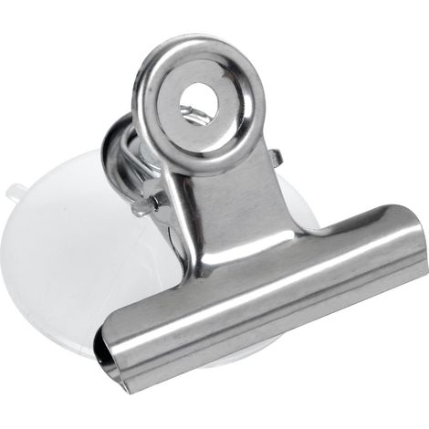 Set 2 clips in metallo con ventosa - S - 50 mm