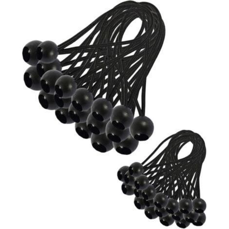 Tendeur Elastique, Tendeur Bache, Sandow Elastique, Tendeur Élastique pour Pavillon, Bâche, Camping, Tente, Rideaux Harnais d’Extension(200mm and 150mm)30 Pièces (1/5)