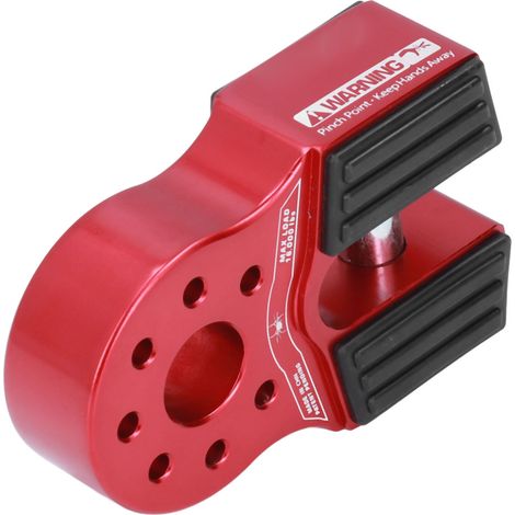 Poulie Treuil Fixation Plaque 16000lb avec Protection Caoutchouc Aluminium Universel pour UTV SUV Pickup Rouge (1/5)