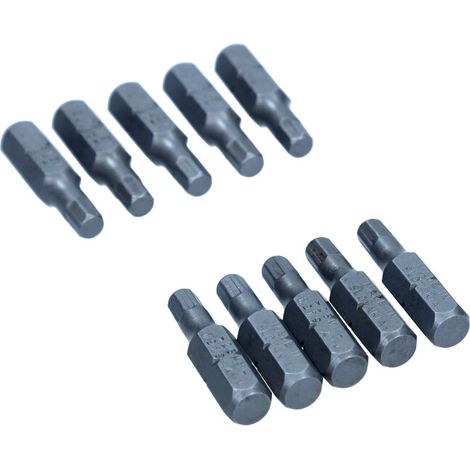 Set Punte ROOKS 1/4” 25 mm HEX 4 CVMO-S Impact – 10 pezzi (OK-07.0023) (1/3)