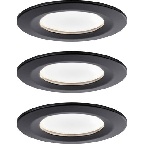 Paulmann 94473  LED-Einbauleuchte 3er Set  LED  18 W Schwarz (matt)