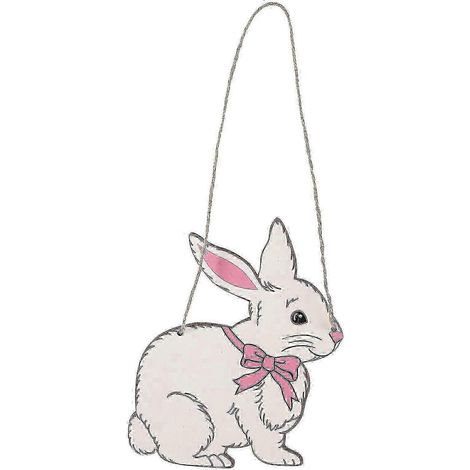 Plaque de Pâques en bois à suspendre, panneau de porte de Pâques, panneaux lapin de Pâques, décorations de Pâques (1/5)