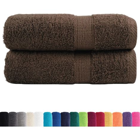 Serviettes de toilette premium SOLUND 2 pièces Marron 30 x 30 cm 600 g/m²