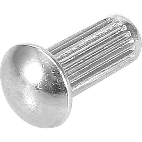Assortiment de 50 rivets pleins à tête ronde et tige moletée en acier inoxydable M5 (M512) (1/5)