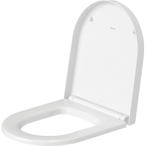 Duravit – Siège de WC Compact avec abaissement automatique – Charnières en acier inox – Garniture amovible – Version pour espaces restreints
