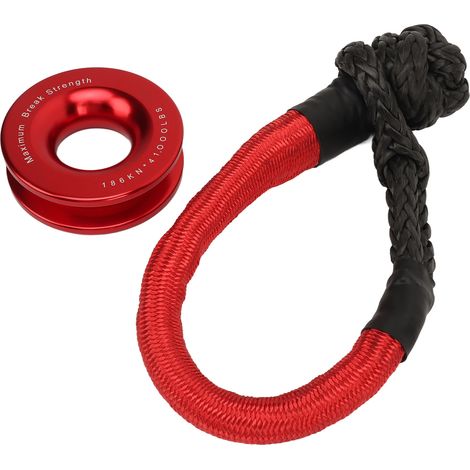 Kit de poulie de retenue de corde et manille haute résistance pour dépannage de quads, SSV, remorques, camions, SUV et 4x4 tout-terrain (1/5)