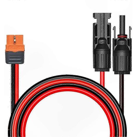 Câble adaptateur XT60i vers connecteur solaire pour centrale électrique portable 2000W, fiche de raccordement robuste, compatible stations d'énergie, longueur flexible, accessoire de charge hors résea (1/5)