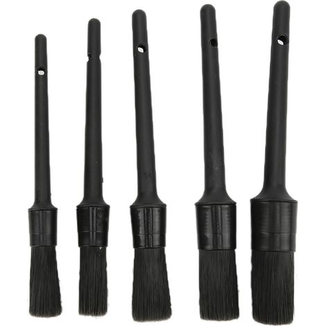Jeu de 5 Brosses de Détail Auto pour Nettoyage Intérieur Extérieur Moteur Sièges Cuir (1/5)
