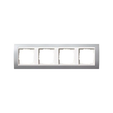 Gira Marco embellecedor 4x Interm. RW Gira Event F Alu [0214326], 0214 326