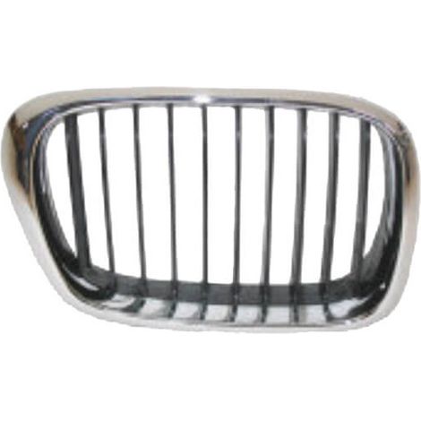Grille de calandre avant droite noire avec contour chromé BMW Série 5 E39 phase 2 2000-2003