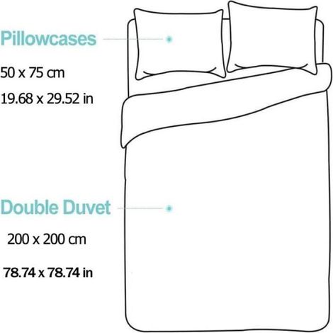 Housse De Couette - 200x200 Cm - Respirant Hypoallergénique Anti-acariens - Avec 2 Taies Doreiller 63x63 Cm (1/4)