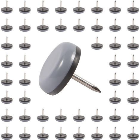 Patins pour pieds de chaise. Lot de 50 patins de 19 mm faciles à installer sur les pieds de chaise, pour une utilisation en intérieur pour protéger les sols des pieds de table (1/5)