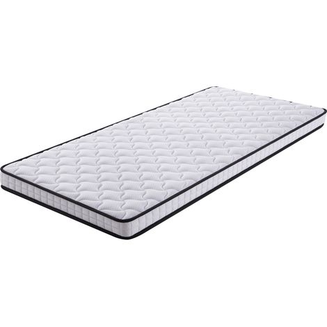 CHICFURN Matelas à ressorts 90x200 cm H3 épaisseur 10 cm ergonomique roulé sous vide, soutien lombaire, pour lit et canapé-lit, confort toutes positions (1/5)