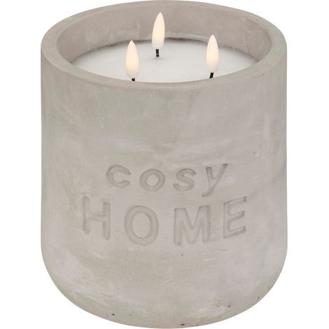 Vela LED "Cosy", gris claro, 3,2 kg (1/2)
