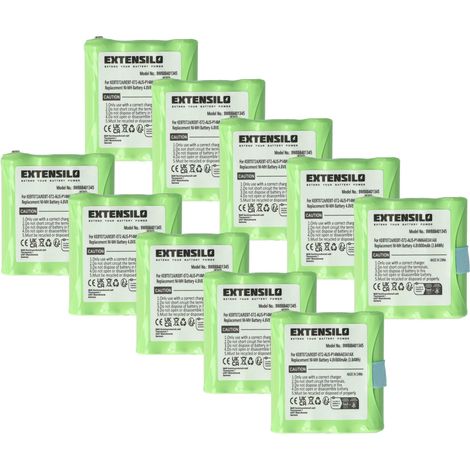 EXTENSILO 10x Akku kompatibel mit Motorola Talkabout XTB, XTK Funkgerät, Walkie Talkie (800 mAh, 4,8 V, NiMH)