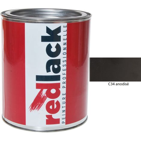 Dose 1L Lack Mehrzweckfarbe – C34 – Eloxiert - für verschiedene Oberflächen – Redlack