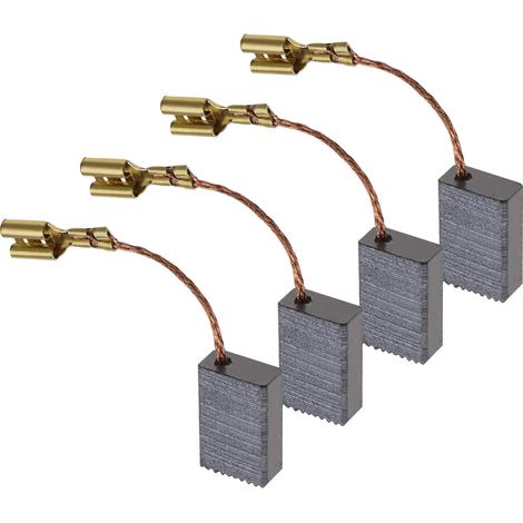 Lot de 2 paires de balais de charbon 15 x 10 x 5 mm compatibles avec perceuse perforatrice marteau polisseuse (1/5)