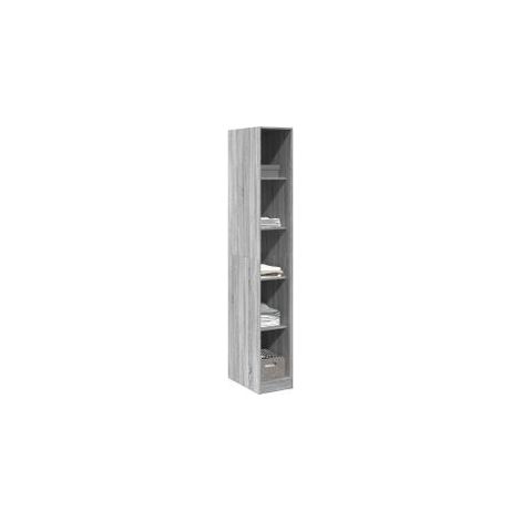 Armoire dressing 4 étagères 30cm - Collection Taken-Chêne gris (1/5)