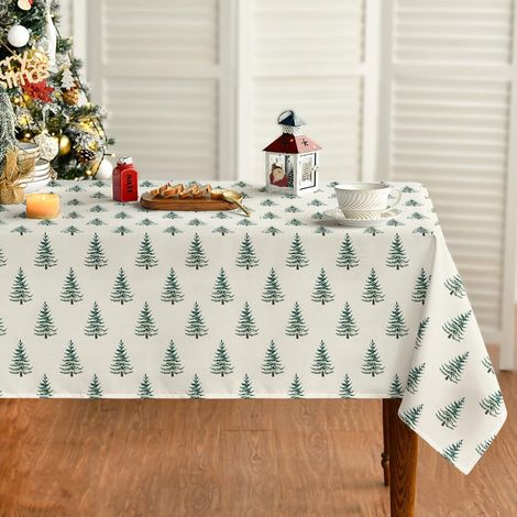 Nappe De Table Rectangulaire - 152 X 305 Cm - Polyester - Pour Fêtes Et Décoration Intérieure - 1 Pièce (1/5)