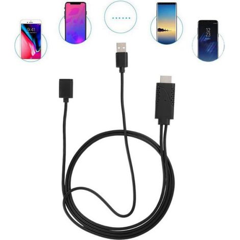 Câble Adaptateur Usb Femelle - HdmI Mâle - 1080P - Pour Téléphones Android Et iOS - 1 Pièce (1/5)